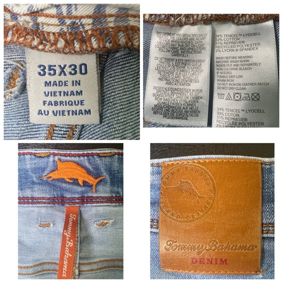 TOMMY BAHAMA DENIM Jeans Medium Wash 5 pocket  Men's 35x30 (36x28.5) - Picture 6 of 8